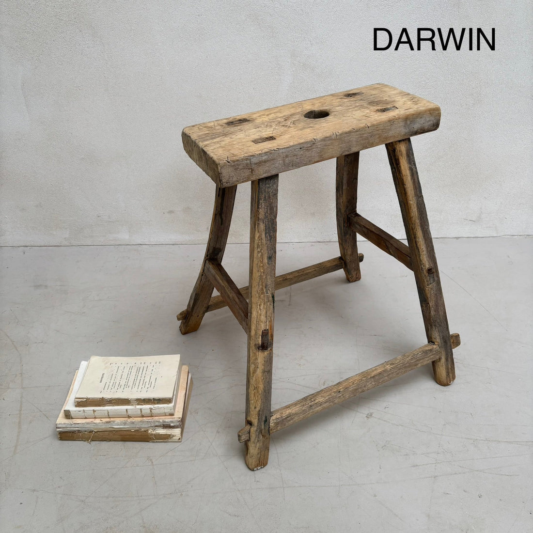 Rustic Wood Antique Stool (select from photo)