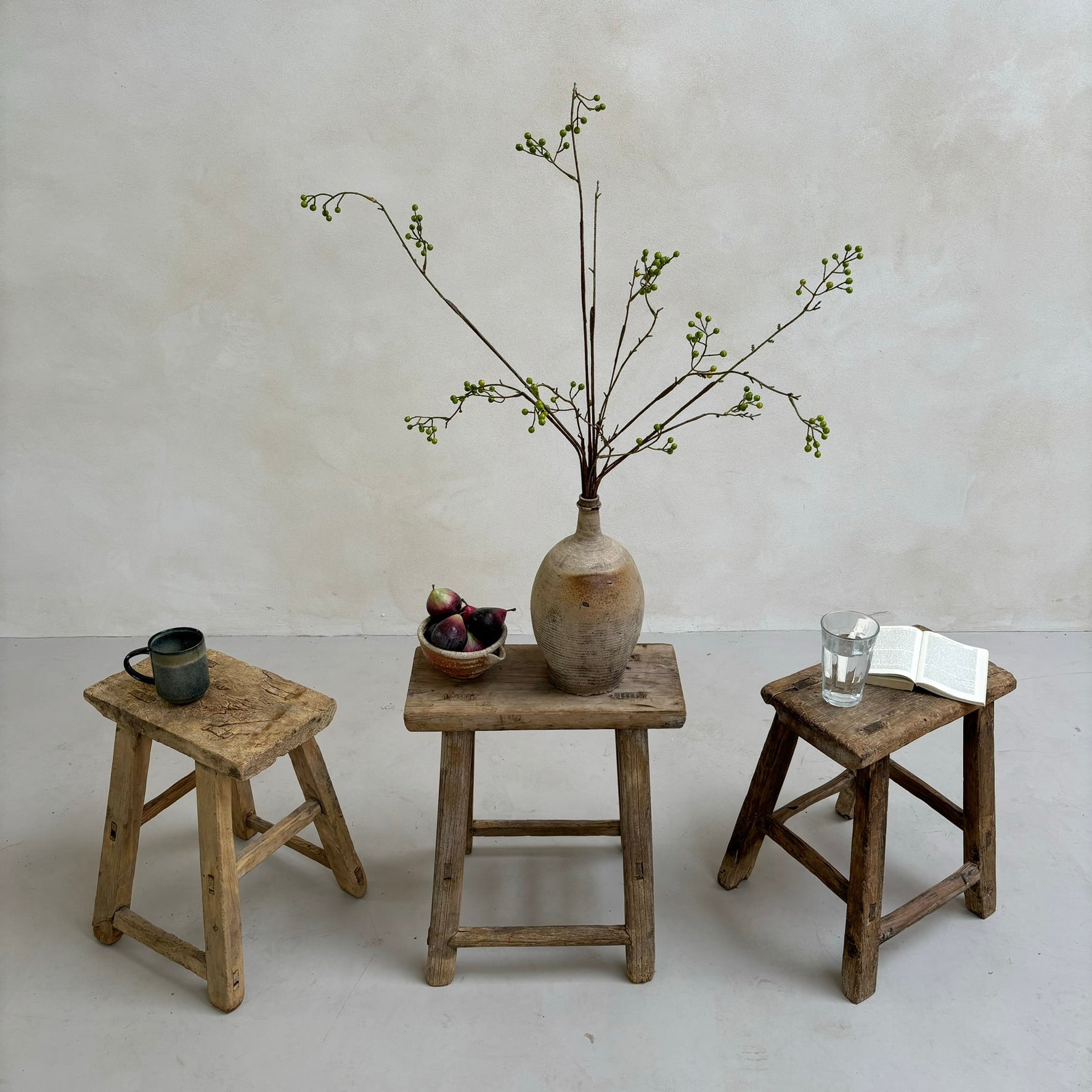 Antique Small Side Table | Large Stool (select from photo)