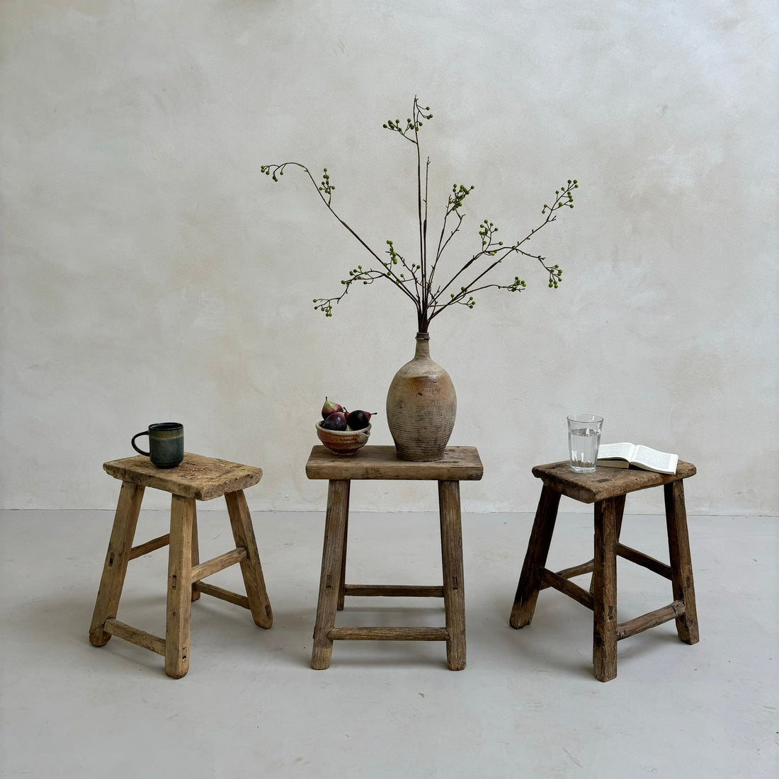 Antique Small Side Table | Large Stool (select from photo)