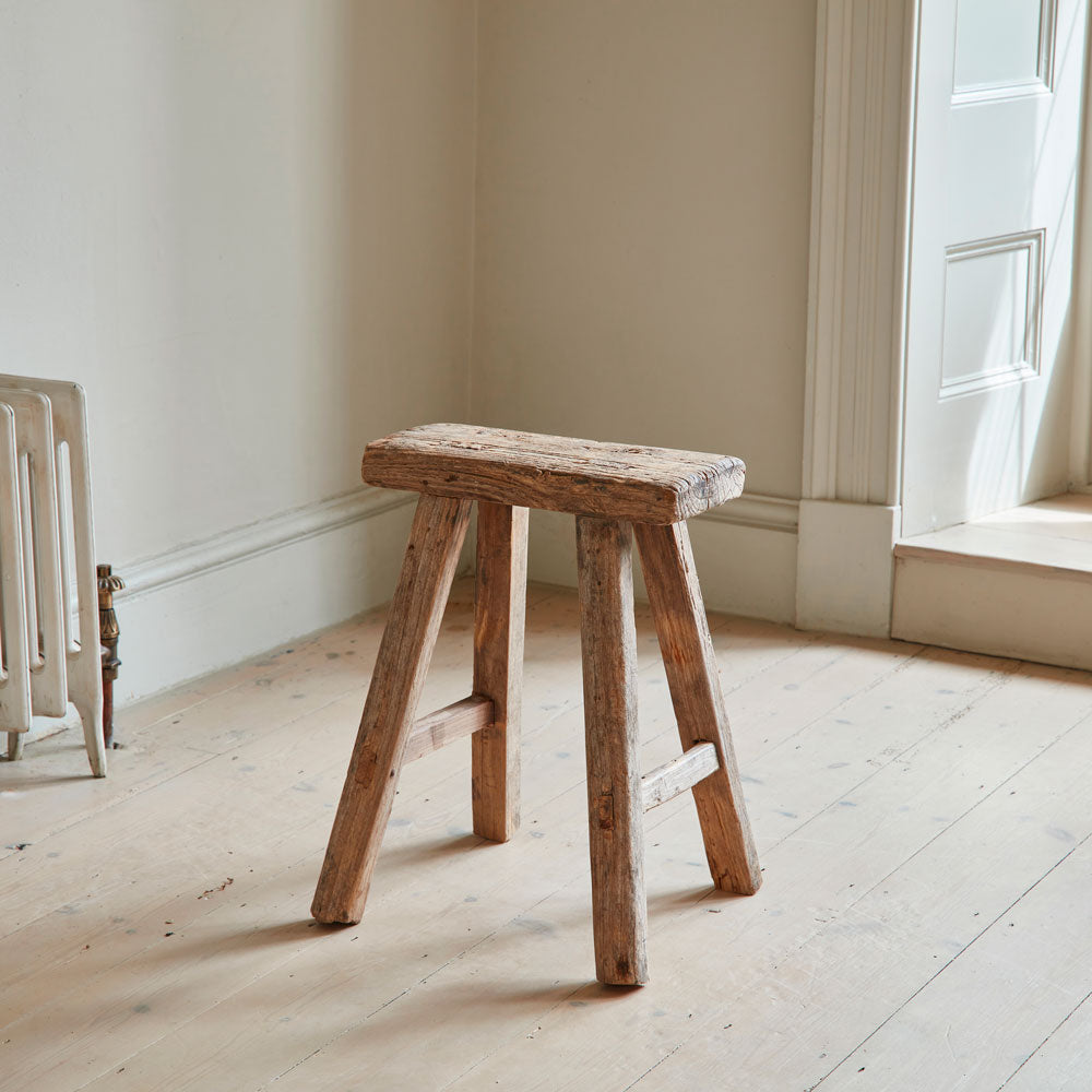 Rustic Wood Antique Stool (select from photo)